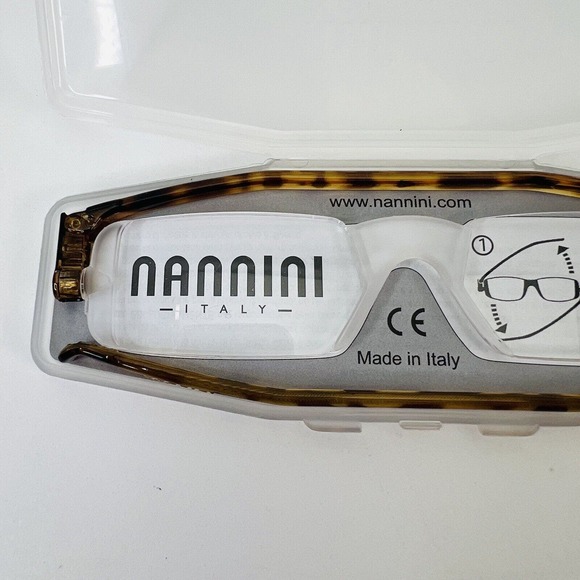 Nannini Compact Thin Folding Travel Reading Glasses +3 Made in Italy‎ - Picture 3 of 9
